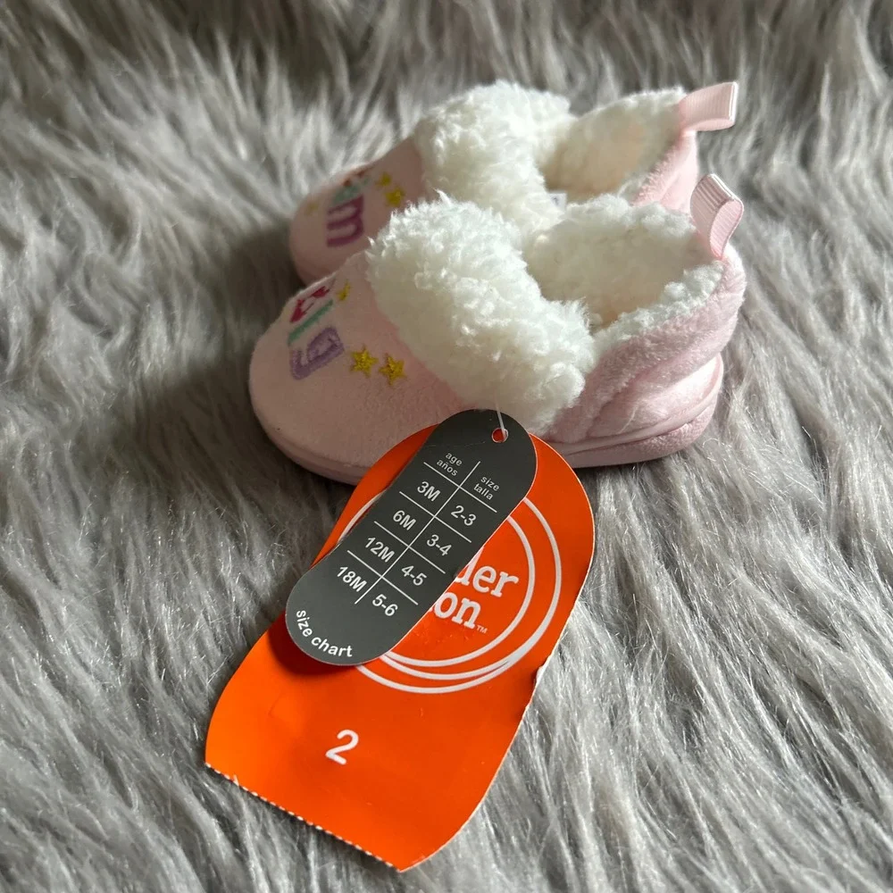 Wonder Nation Slippers Toddler Girl Size 2 